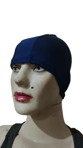 Touca Natação Hidroginástica 100% Lycra Azul Marinho Unissex Produto Novo Embalado