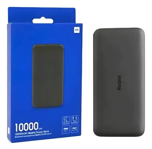 Carregador Portatil Mi Redmi Power Bank 10000 mah Preto