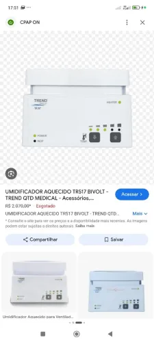 Vendo Umidificador para ventilador pulmonar