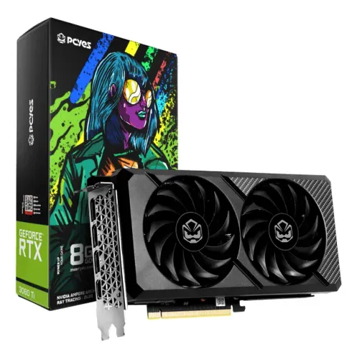 Placa de Vídeo Nvidia GeForce RTX 3060TI 8GB DDR6 Pcyes Dual Fan 256 Bits - WZetta
