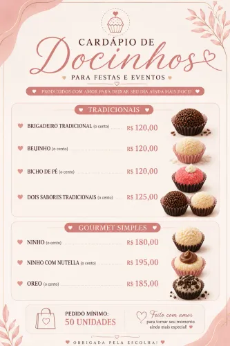 Doces para eventos