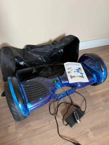 HOVERBOARD 10 POLEGADAS, BLUETOOTH, CONTROLE DE LED - AZUL ESTELAR