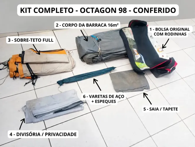 Barraca Coleman Octagon 98 - 8 Pessoas - Bolsa com Rodinhas - Família