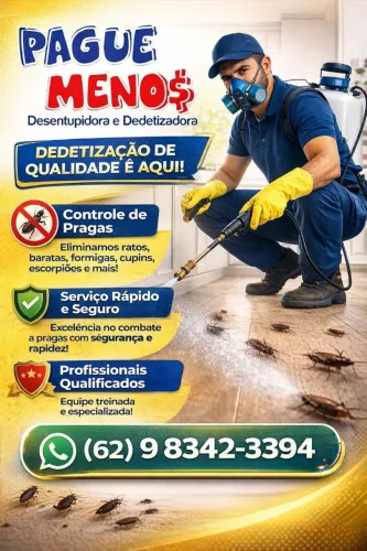 Dedetização e dedetizadora 24 horas