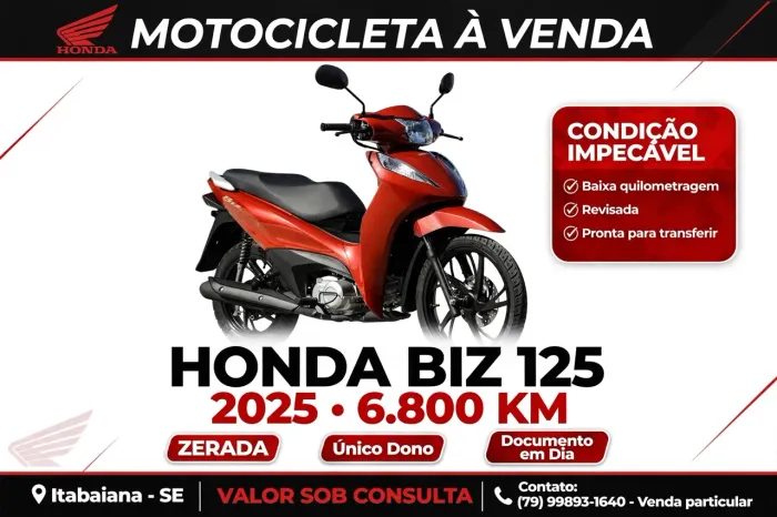 Moto biz de única dona