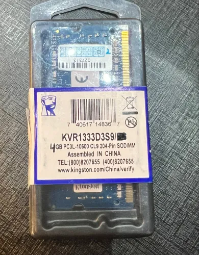 Memória RAM DDR3 Notebook 4GB Kingston