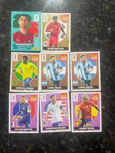 Figurinha Legend Messi, Mbappe, Cristiano Ronaldo