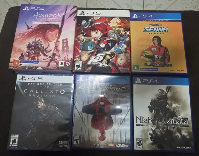 Lote Jogos PS4 e PS5 (5 Usados e 1 Lacrado)