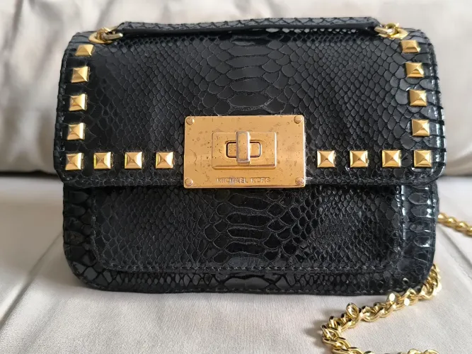 Bolsa couro legítimo Michael Kors preta ORIGINAL