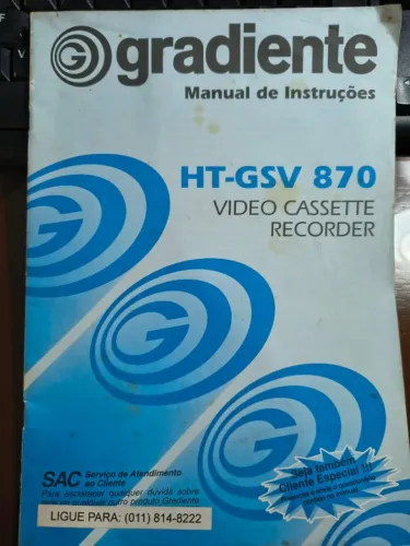 Manual Original Gradiente Vídeo Cassete Ht-gsv 870 (Usado)