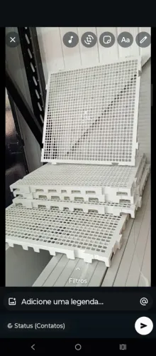 ESTRADO PLASTICO PARA MERCADORIAS 50X50CM BRANCO *