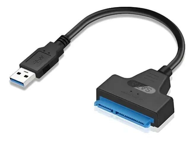 Cabo Adaptador Sata Usb Para Hd E Ssd 2.5 Cor Preto Carecam Pro