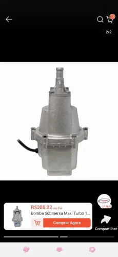 Vende-se bomba submersa