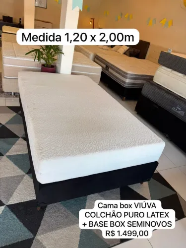 Cama de Viúva COLCHÃO PURO LÁTEX SEMINOVO - ENTREGO