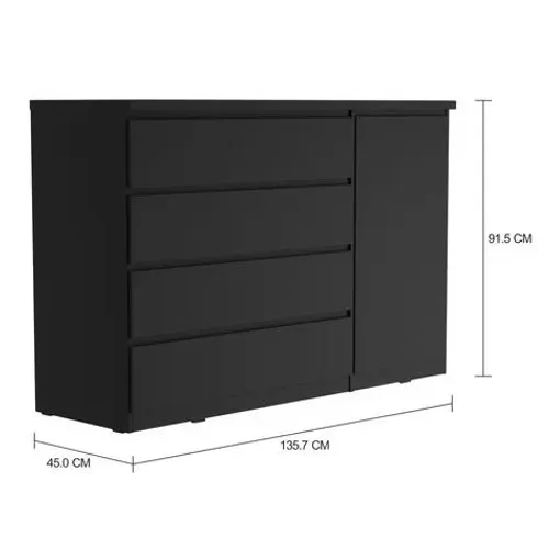 CÔMODA TOK&STOK 4 GAVETAS + 1 PORTA