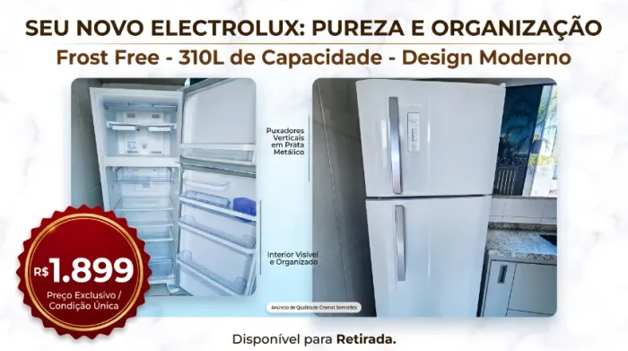 Geladeira Electrolux Top Freezer 2 Portas DF36A 310 Litros Branca 110V