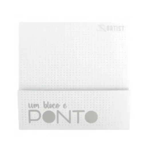 BLOCO SQUARE BRANCO PONTILHADO