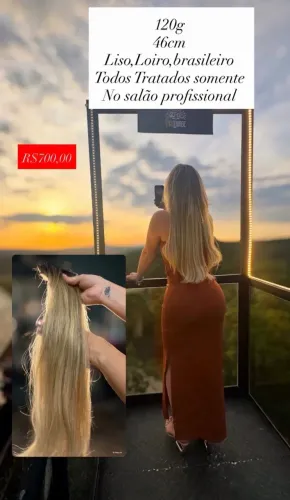 Mega Hair Loiro brasileiro fita adesiva