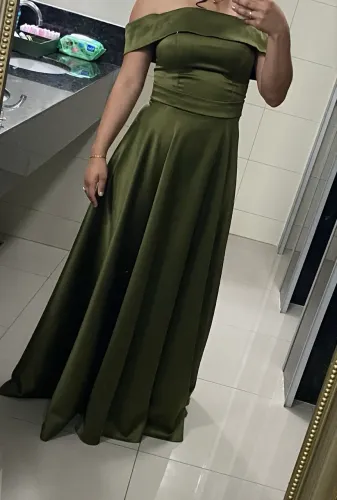 Vestido Festa Verde Oliva