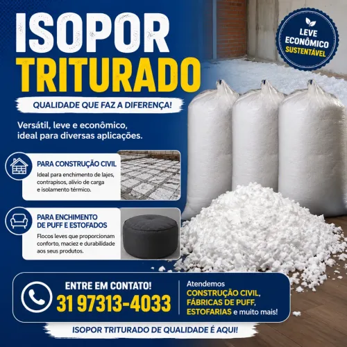 Flocos de isopor triturado eps