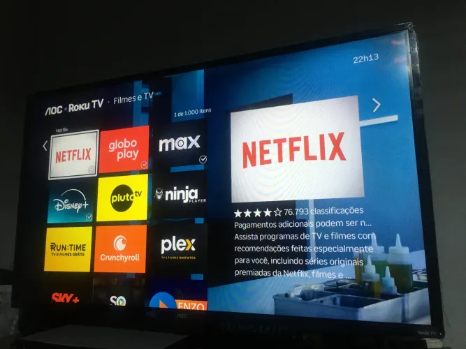 Televisão smart 43 polegadas Roku