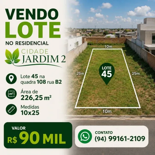 Lote no residencial Cidade Jardim 2