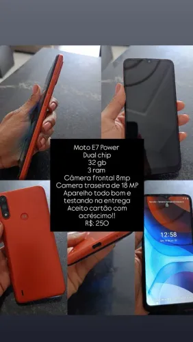 Moto E7 Power<br>Dual chip<br>32 gb