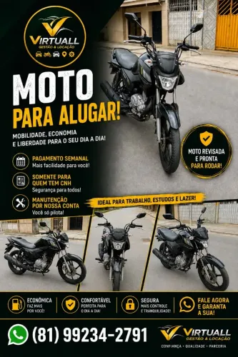 Locação de motos novas