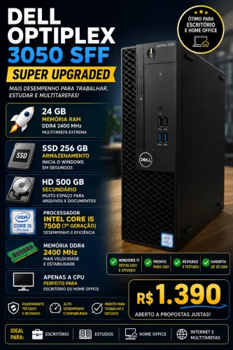 DELL OPTIPLEX 3050 SFF SUPER UPGRADED - PRONTO PARA USO! 