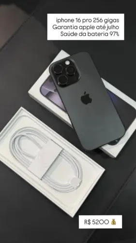 iPhone 16 pro 256 completo com garantia Apple