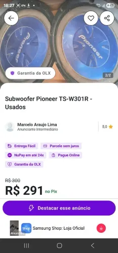 Auto Falantes Pioneer Usados- Combo