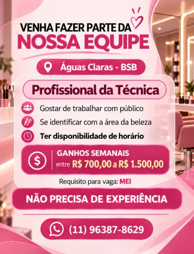 Oportunidade para mulheres na área da beleza