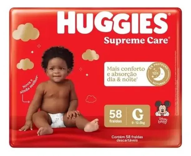 Fralda Huggies Supreme Care G 58 Unidades