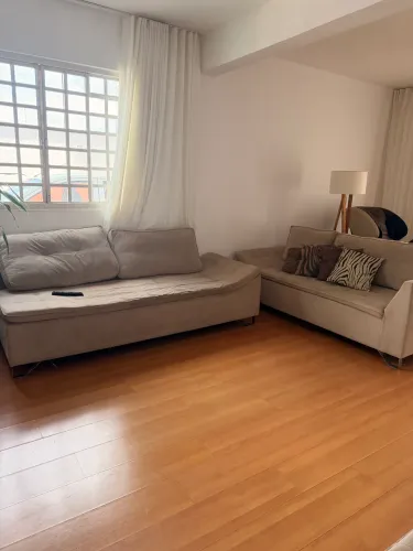 Sofa de Canto com Puff quadrado