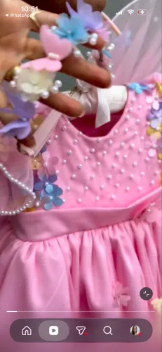 Vestido infantil jardim encantado