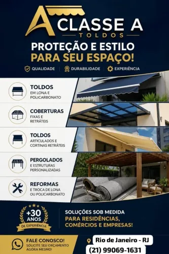 Coberturas de ferro e policarbonato, Toldos e serralheria em geral.l 
