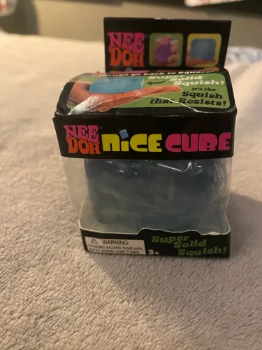 NeeDoh Nice Cube Schylling Fidget Toy Antistress Cubo Azul Original
