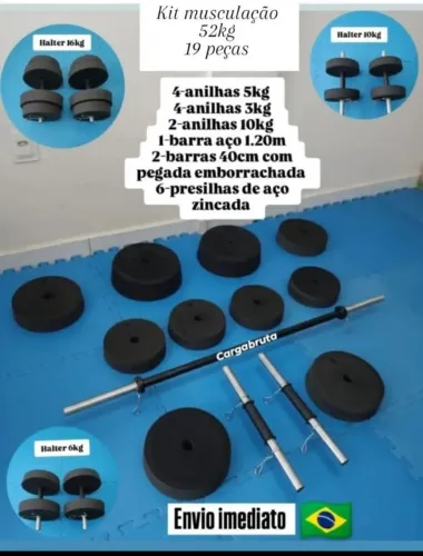Kit musculação 52kg