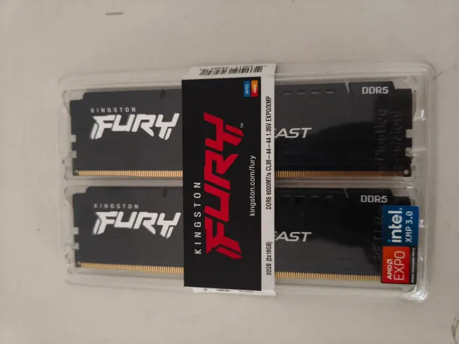 (Novo Lacrado) KIT Memória RAM DDR5 32GB 2x16GB 6000MHz Kingston HyperX 10 anos garantia