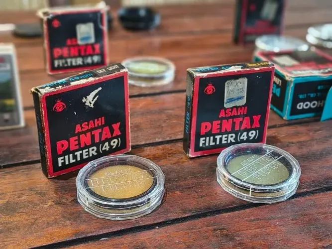 Coleção Asahi Pentax Spotmatic - Filtros, Manuais, Catálogos e Acessórios Originais