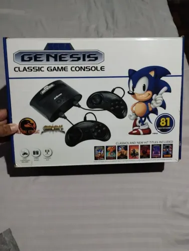 SEGA GENESIS VERSÃO AMERICANA COM 81 JOGOS E ENTRADA PARA CARTUCHOS 