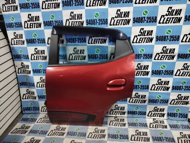 porta traseira esquerda kwid 2016 ate 2022 completa vermelha
