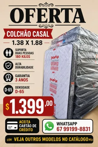 Colchão para 180 kilos cada lado garantia 3 anos