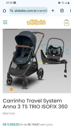 Bebe conforto Pebble pro 360 com base FamilyFix 360 pro e carrinho