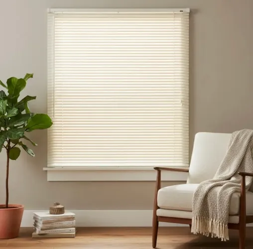 Persiana Horizontal Pvc- 1,20×1,30m Sala Quarto Vizu Decor Bege