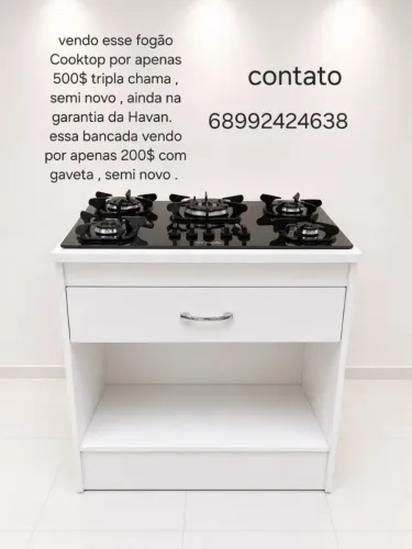 Fogão Cooktop e Bancada