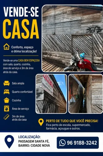 Casa de Madeira, 15x5m