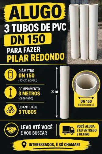 Aluguel de tubos para fazer coluna