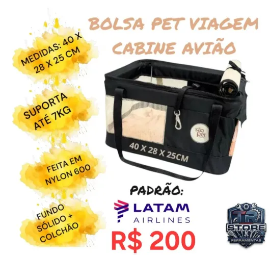 Bolsa transporte PET aéreo Latam/Gol
