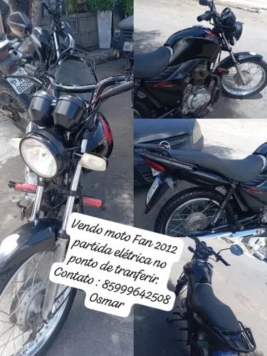 Vendo moto Fan 2012, partida elétrica.